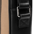 Burberry 'Paddy' Check Messenger / Side Bag Black