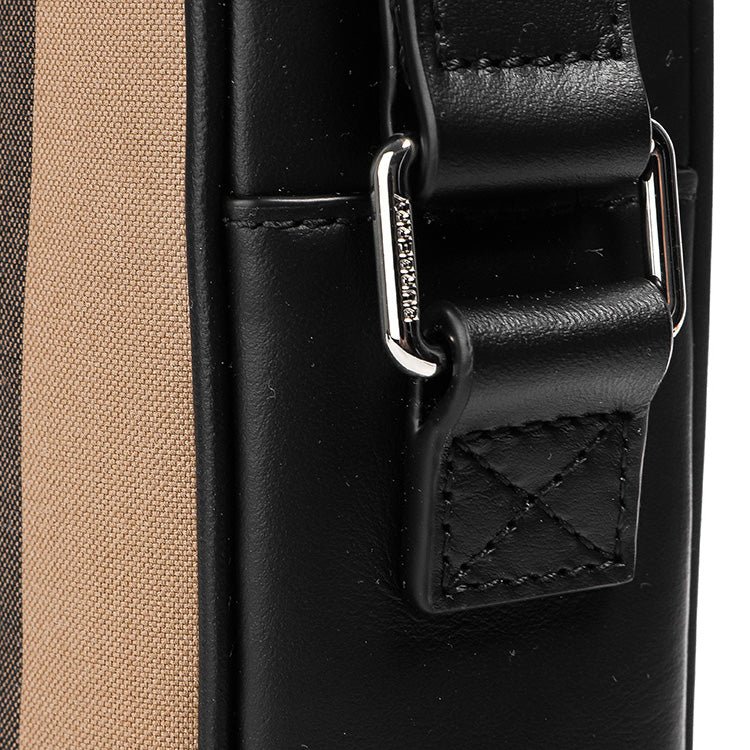 Burberry 'Paddy' Check Messenger / Side Bag Black