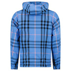 Burberry 'Stanford' Zip-Up Check Reversible Hooded Jacket Black & Blue Check