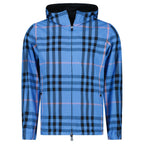 Burberry 'Stanford' Zip-Up Check Reversible Hooded Jacket Black & Blue Check