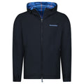 Burberry 'Stanford' Zip-Up Check Reversible Hooded Jacket Black & Blue Check