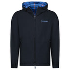 Burberry 'Stanford' Zip-Up Check Reversible Hooded Jacket Black & Blue Check