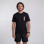 Burberry 'Ellison' Stripe Embroidery T-Shirt Black