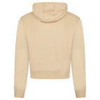 Burberry 'Talley' Embroidery Logo Check Hooded Sweatshirt Beige