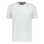 Burberry 'Willesden' Check Knit Cotton Terry T-Shirt White