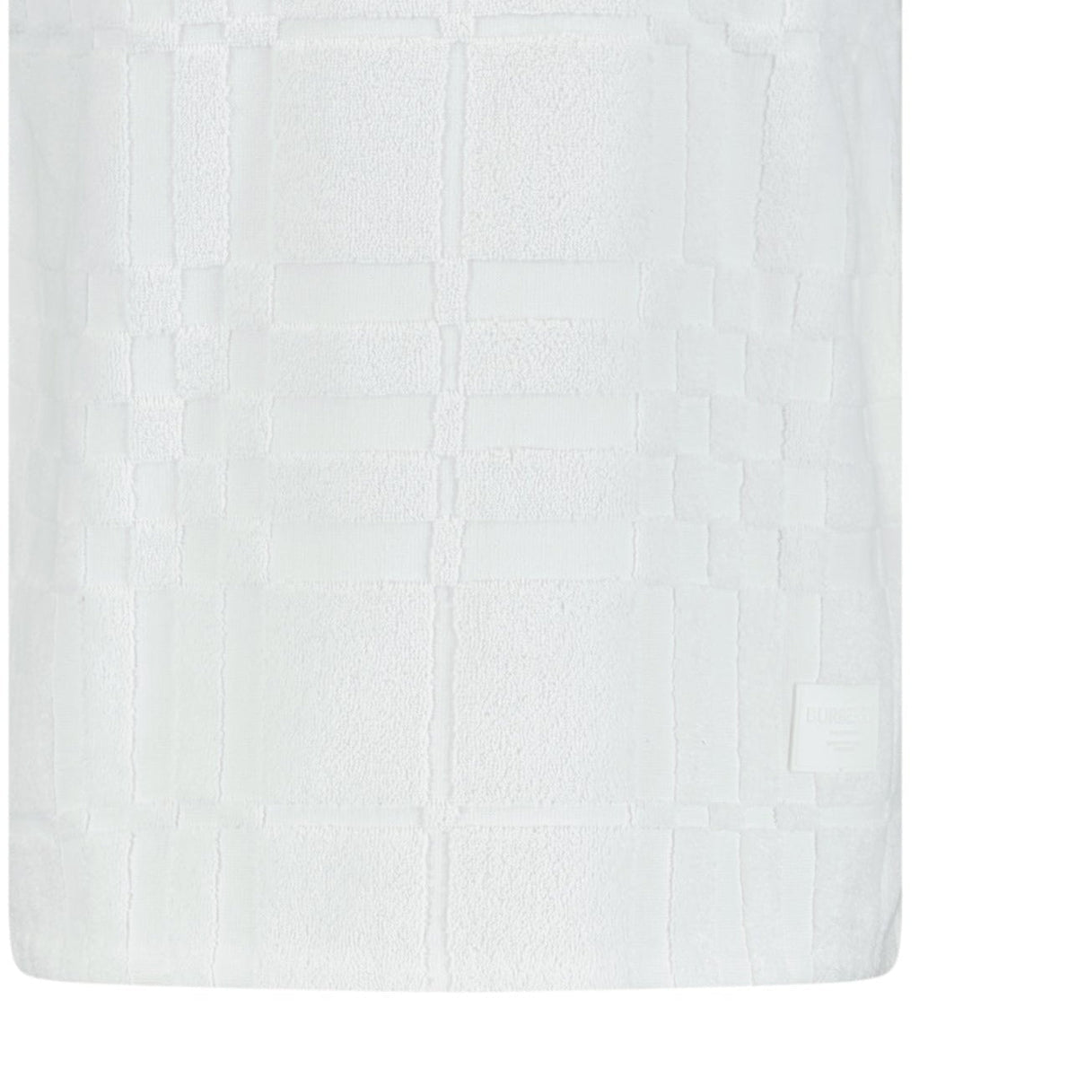 Burberry 'Willesden' Check Knit Cotton Terry T-Shirt White