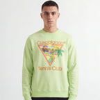Casablanca Afro Cubsim tennis Club Printed Sweatshirt Pale Green