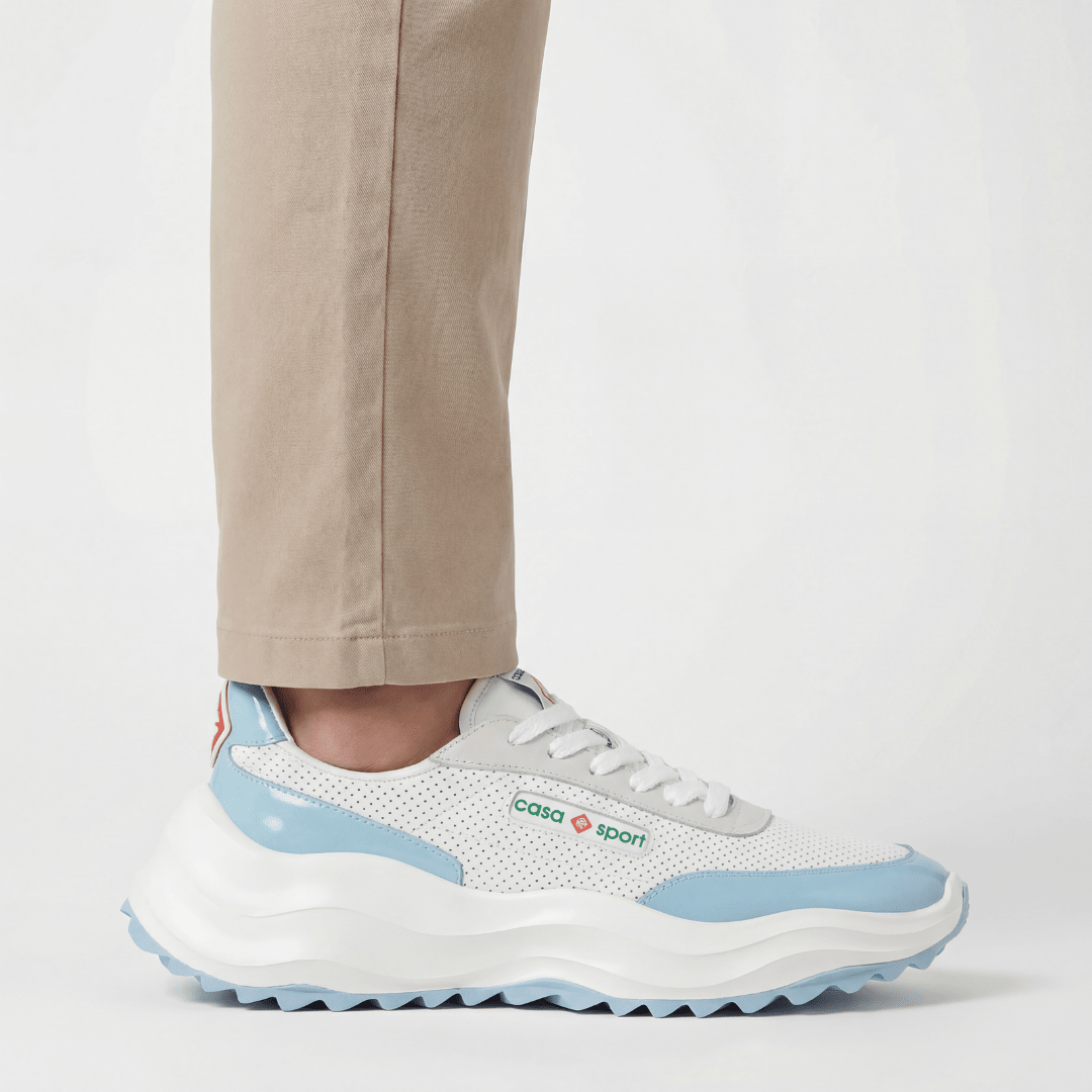 Casablanca Atlantis Chunky Sneakers White & Baby Blue