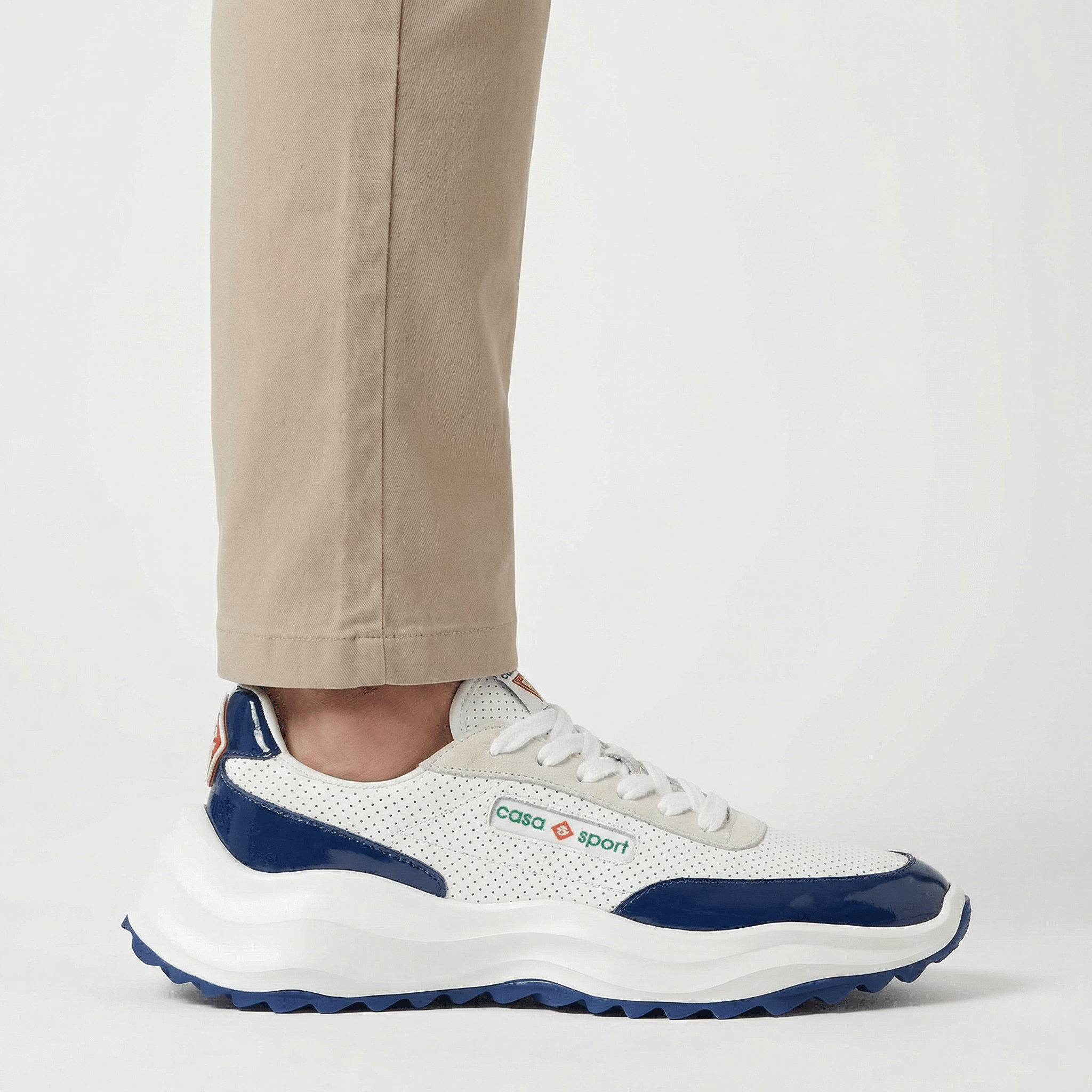Casablanca Atlantis Chunky Sneakers White & Navy