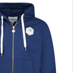 Casablanca Casa Temple Zip Hoodie in Navy