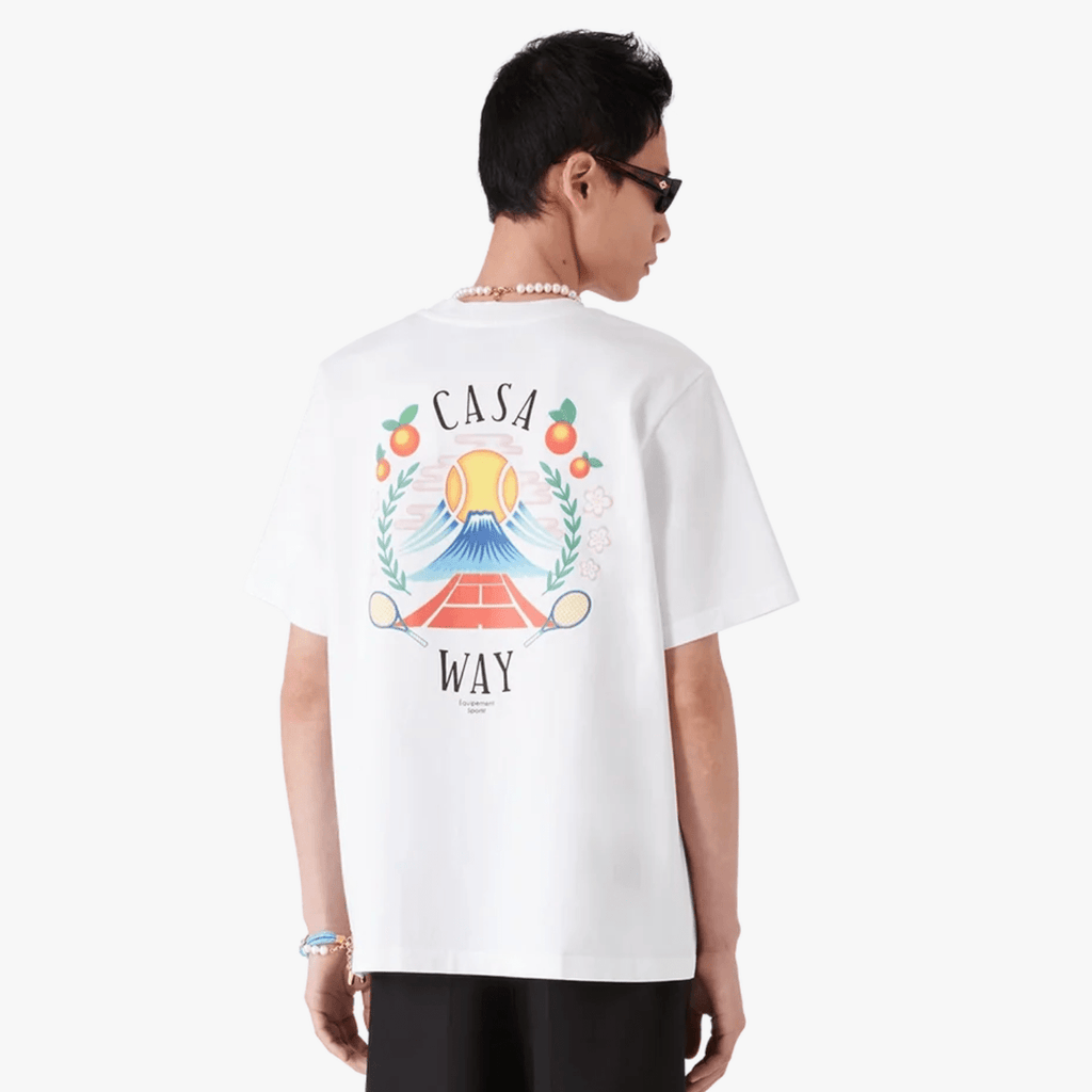 Casablanca Casa Way Mountain Short Sleeve T-Shirt in White