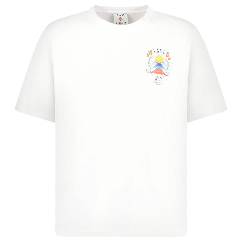 Casablanca Casa Way Mountain Short Sleeve T-Shirt in White