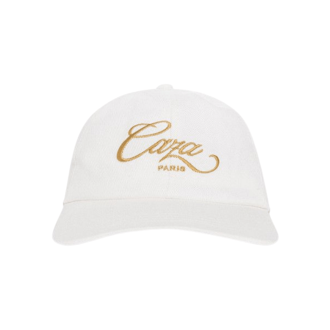Casablanca Caza Text-Embroidered Cotton Baseball Cap in White