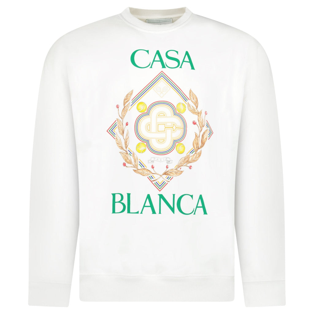 Casablanca Championship Diamond Printed Sweatshirt in Ivory