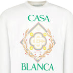 Casablanca Championship Diamond Printed Sweatshirt in Ivory