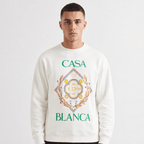 Casablanca Championship Diamond Printed Sweatshirt in Ivory