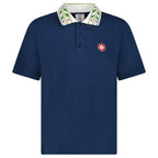 Casablanca Classic Laurel Pique Polo Navy