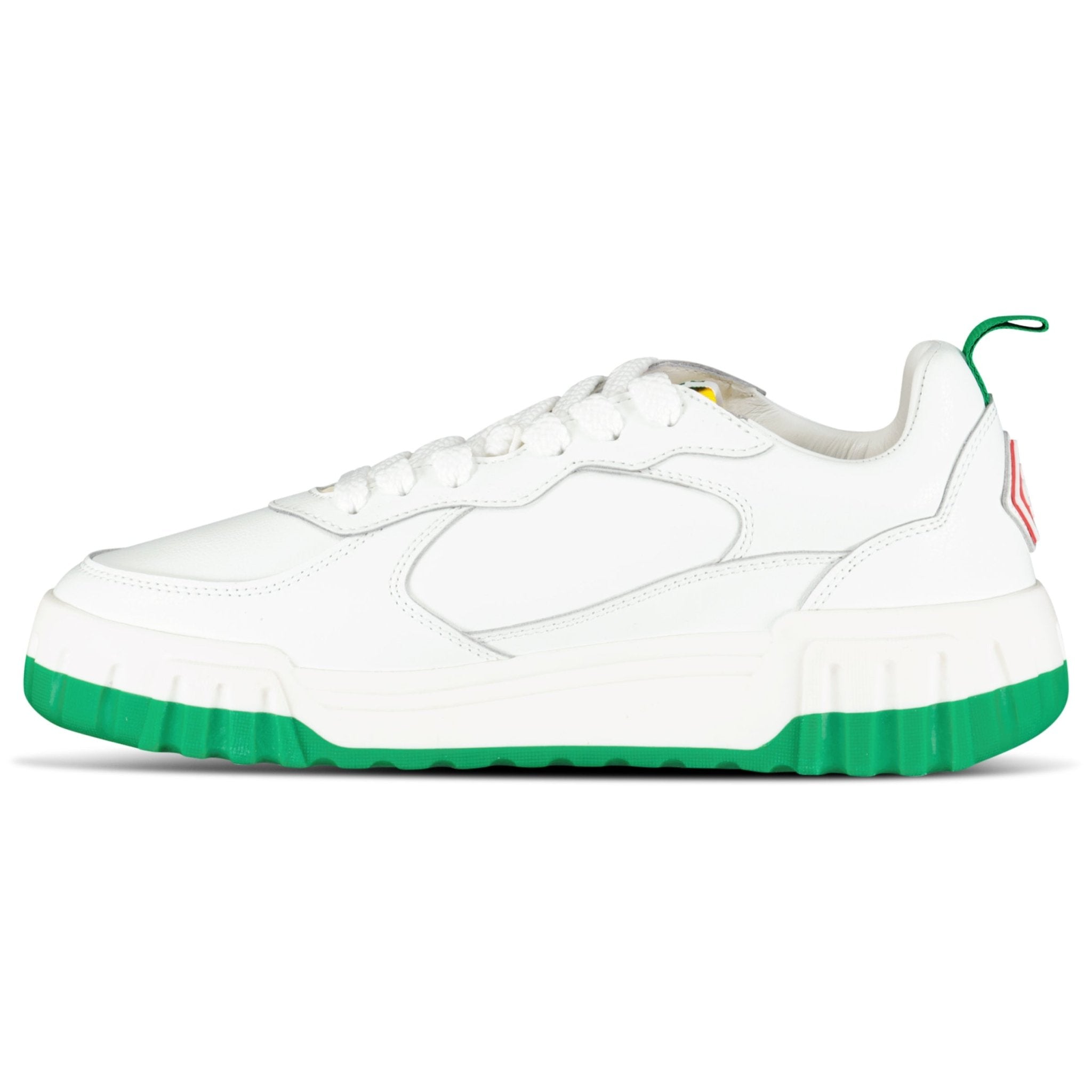 Casablanca Court Sneaker in White & Green