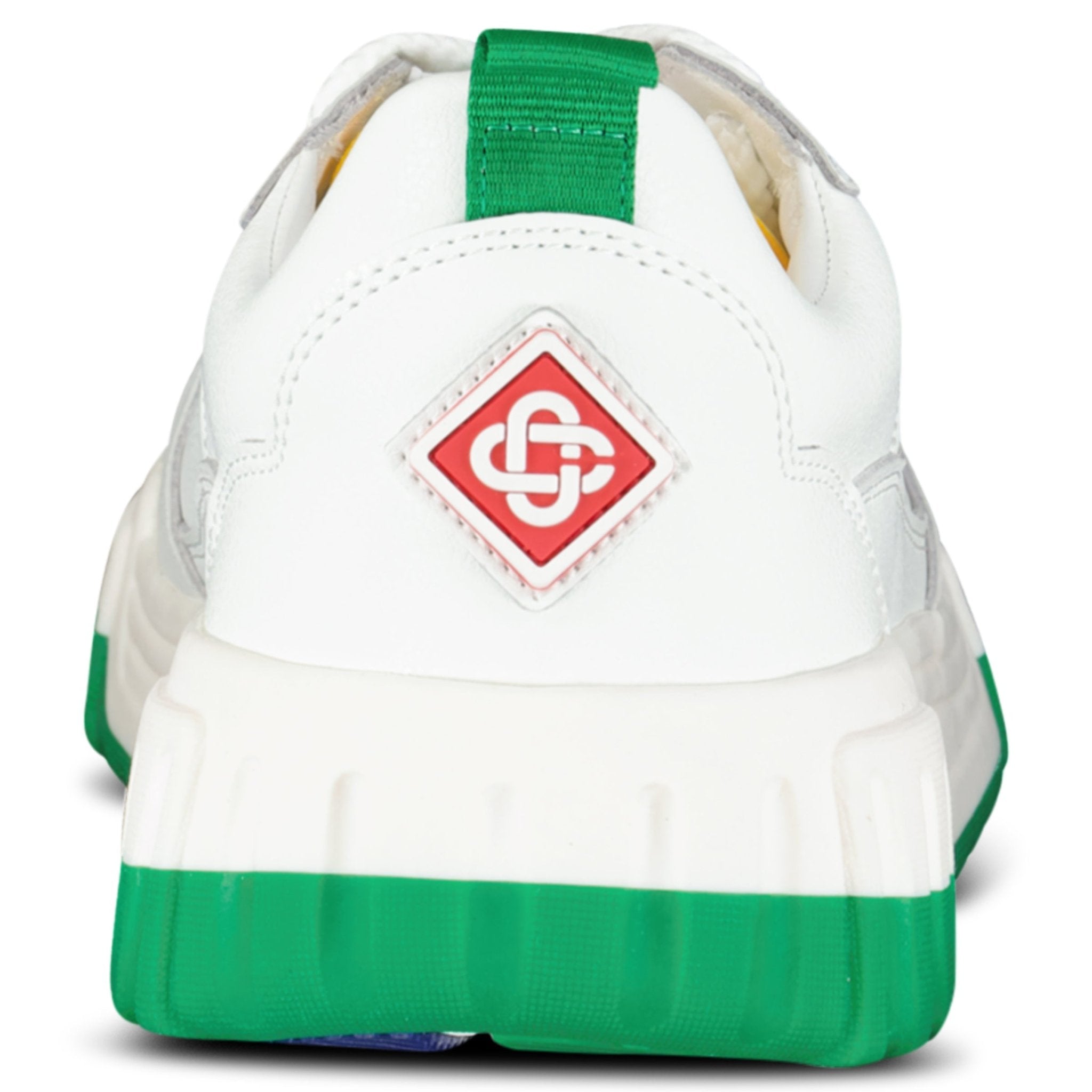 Casablanca Court Sneaker in White & Green