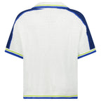 Casablanca Crochet Shirt in White and Blue