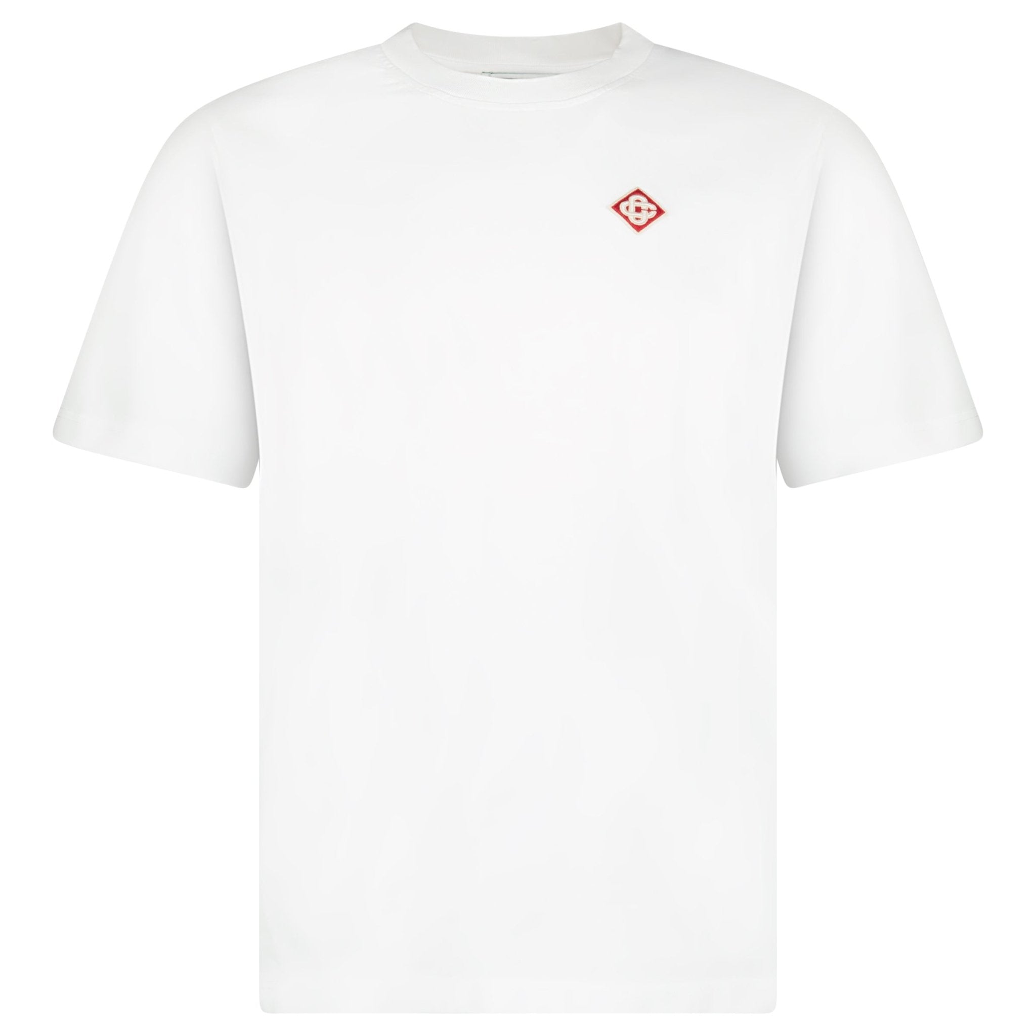 Casablanca Diamond Logo Short Sleeve T‑Shirt in White