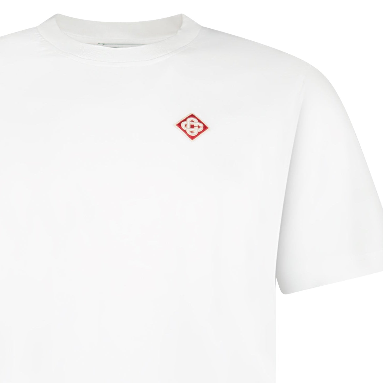 Casablanca Diamond Logo Short Sleeve T‑Shirt in White