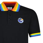 Casablanca Embroidered Logo Short Sleeve Polo Black