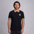 Casablanca Embroidered Logo Short Sleeve Polo Black