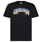Casablanca "Gradient Gothic" Short-Sleeve T-Shirt in Black