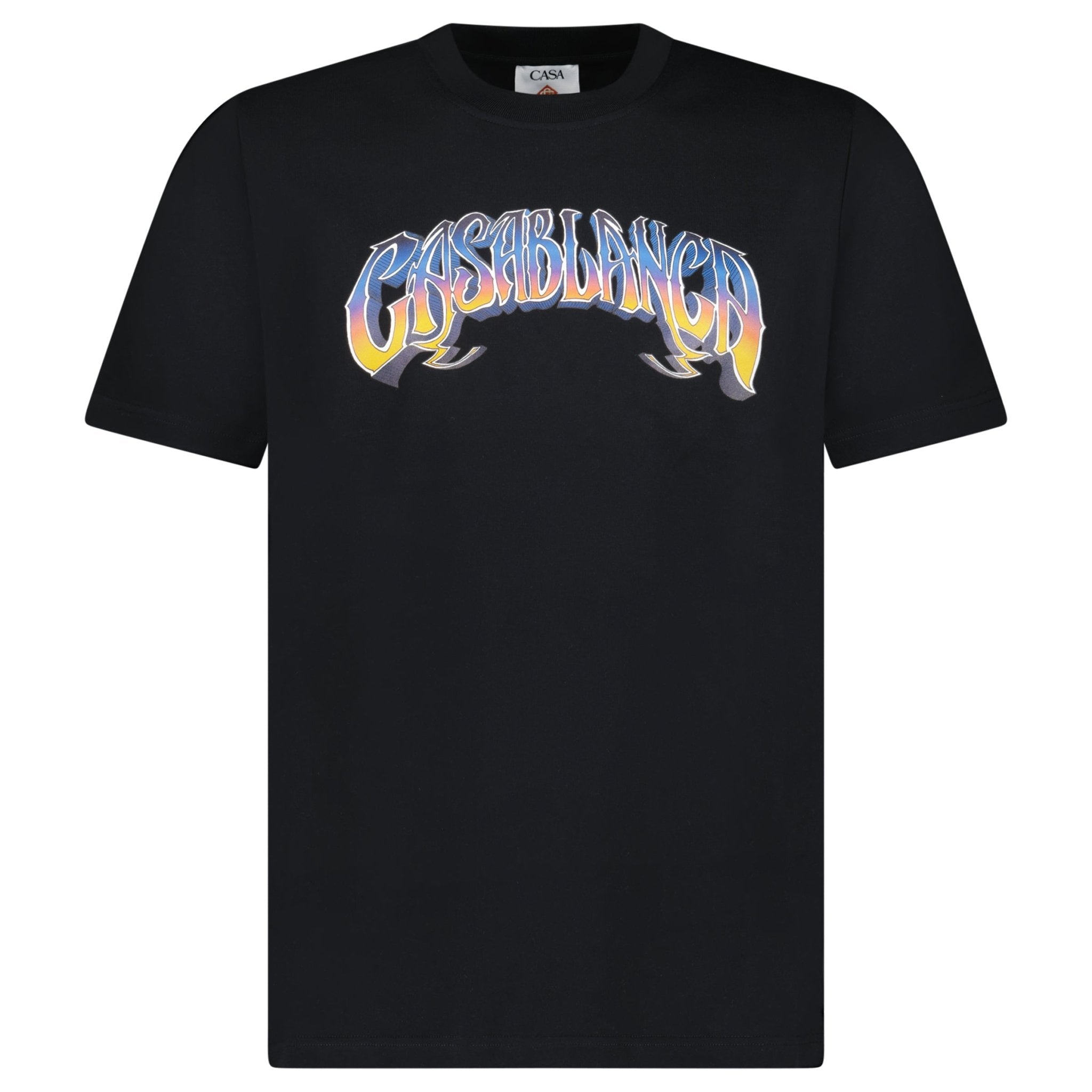 Casablanca "Gradient Gothic" Short-Sleeve T-Shirt in Black