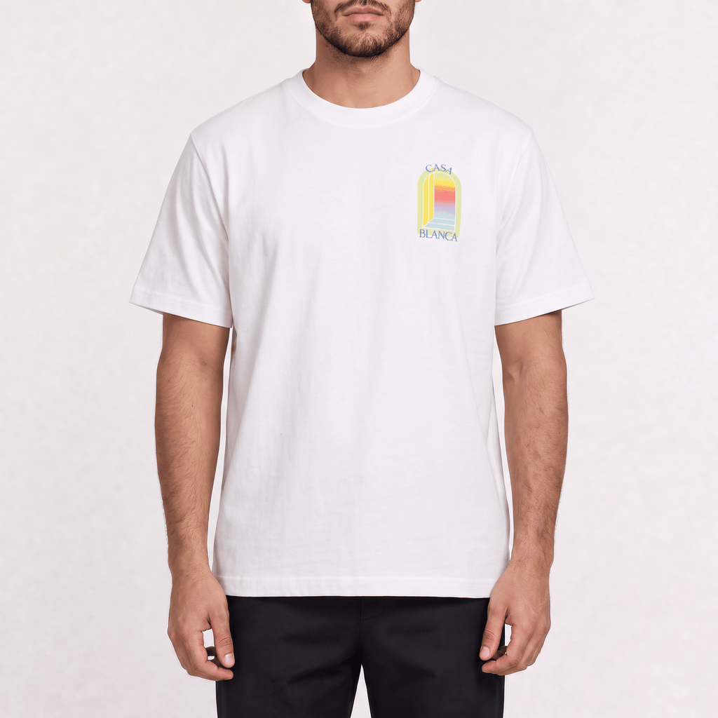 Casablanca L'Arche Screen-Print T-Shirt in White