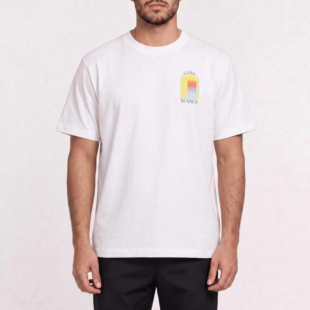 Casablanca L'Arche Screen-Print T-Shirt in White