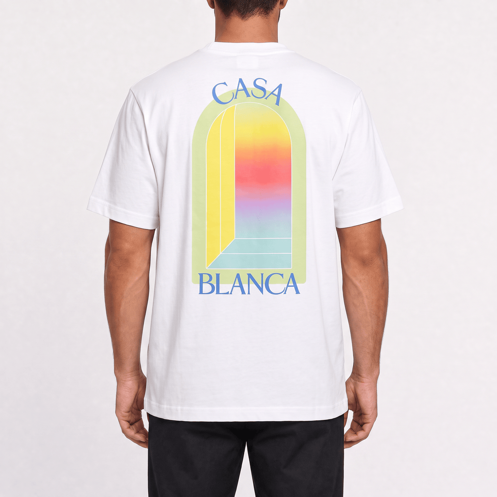 Casablanca L'Arche Screen-Print T-Shirt in White