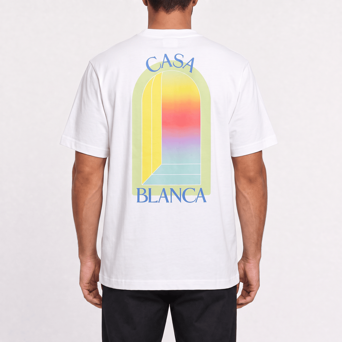 Casablanca L'Arche Screen-Print T-Shirt in White