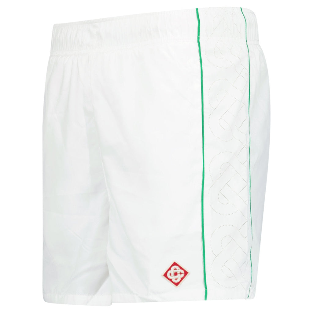 Casablanca Laser Detail Track Shorts in White