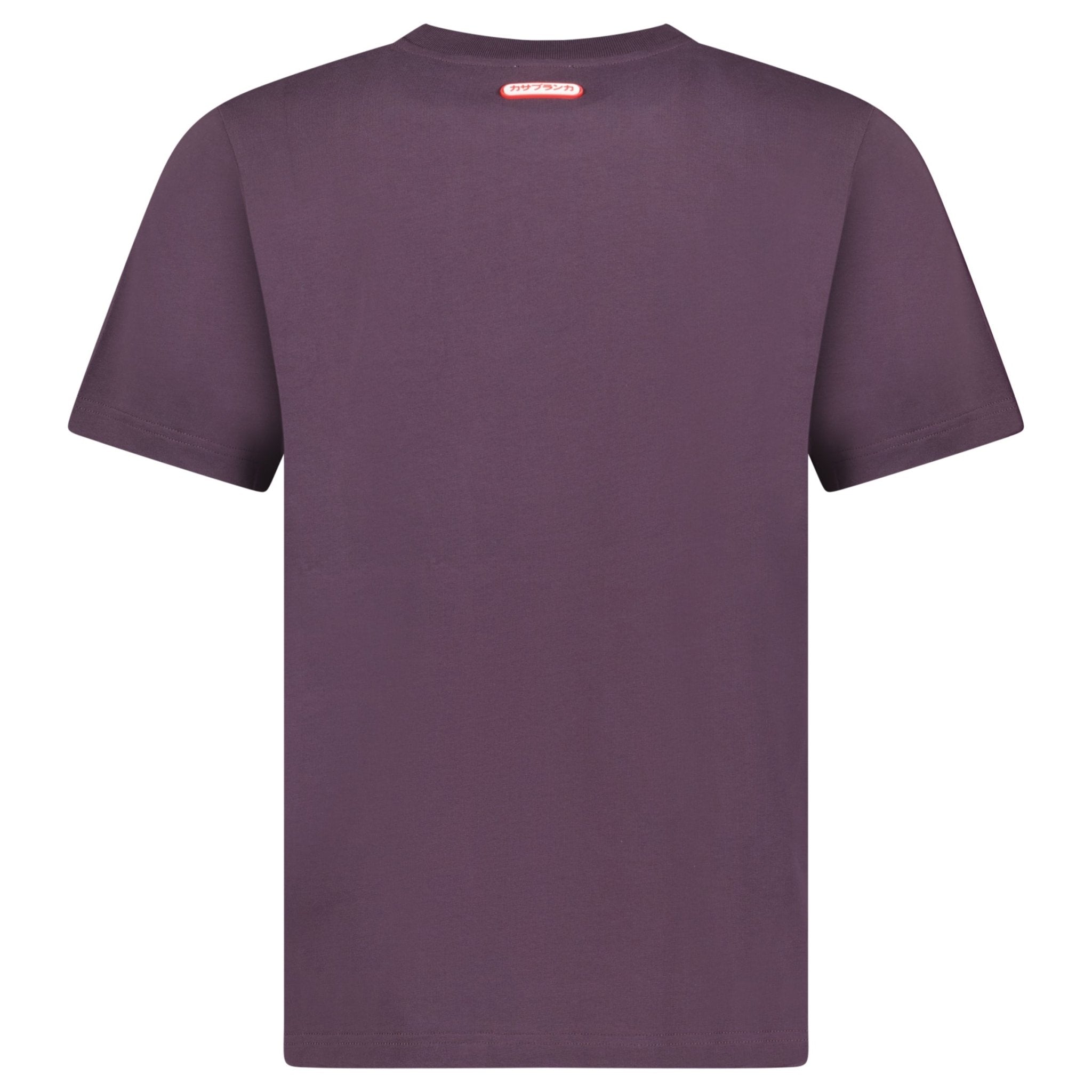 Casablanca Logo Patch Jersey T-Shirt in Aubergine