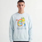 Casablanca Manga Tennis Ball Sweatshirt in Light Blue