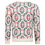 Casablanca Monogram Mohair Jumper in Green and Pink