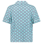 Casablanca Monogram Short Sleeve Towelling Shirt in Turquoise Green