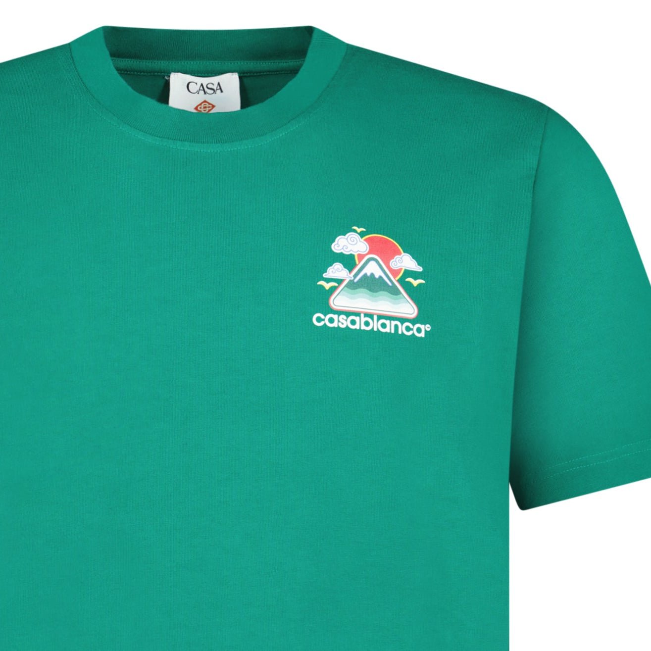 Casablanca Montagne Ondulée Short Sleeve T-Shirt in Green