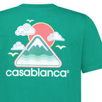 Casablanca Montagne Ondulée Short Sleeve T-Shirt in Green