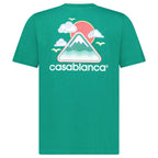 Casablanca Montagne Ondulée Short Sleeve T-Shirt in Green