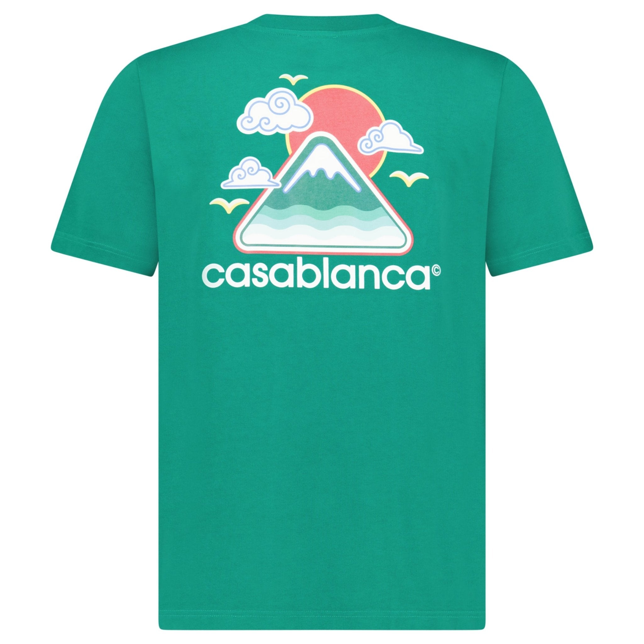 Casablanca Montagne Ondulée Short Sleeve T-Shirt in Green