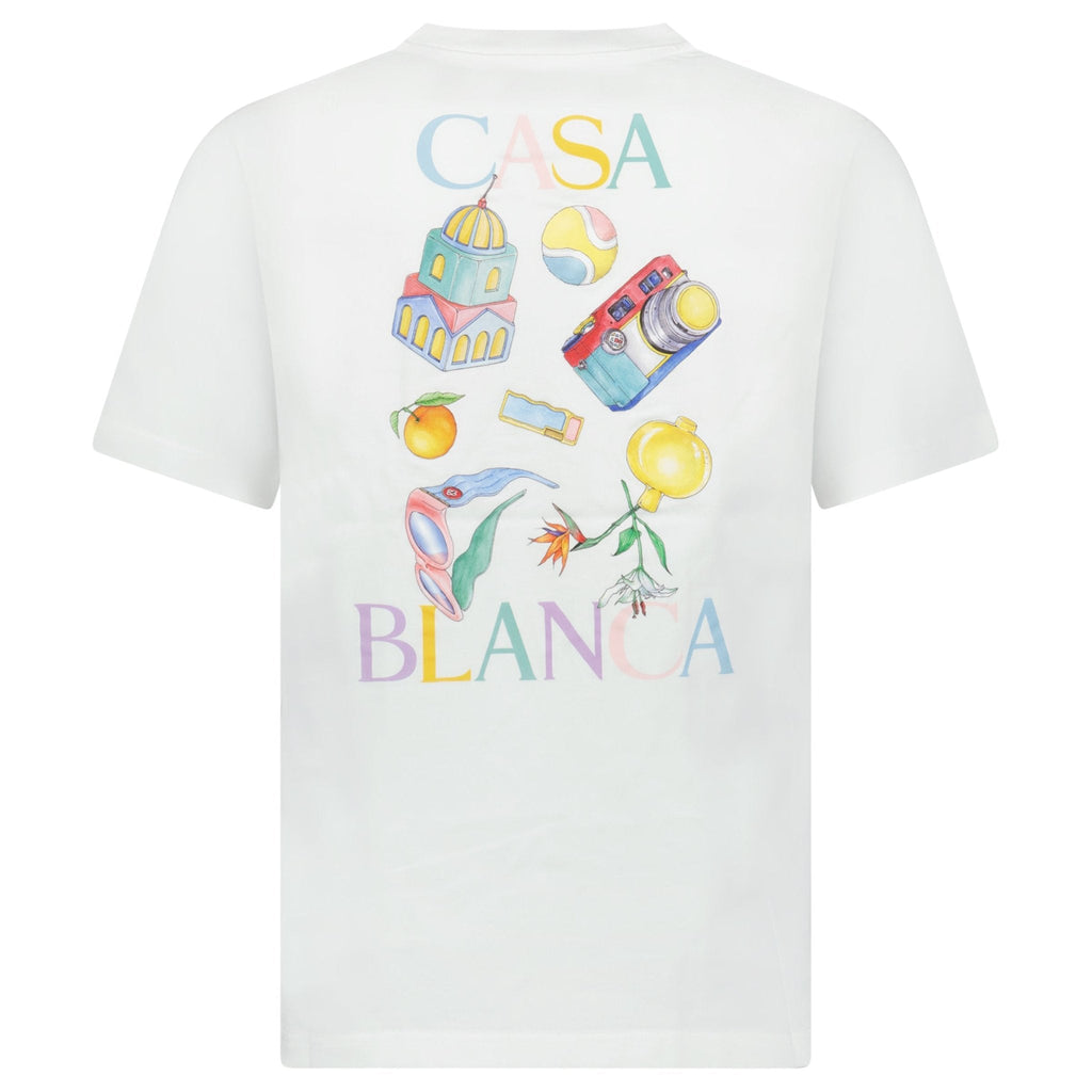 Casablanca ‘Objets En Vrac’ Organic Cotton T-Shirt in White