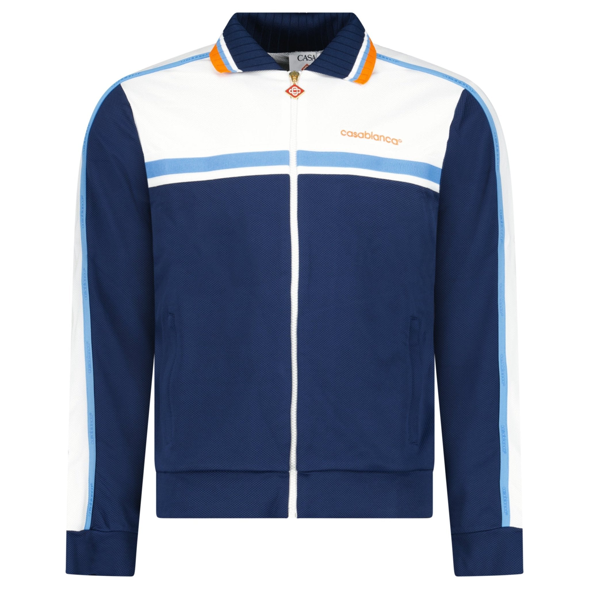Casablanca Pique Track Jacket in Navy