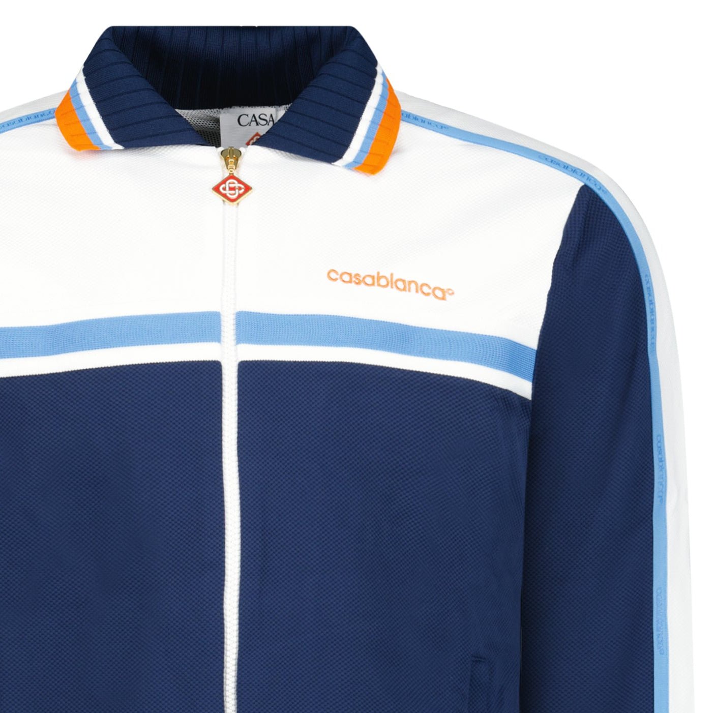 Casablanca Pique Track Jacket in Navy