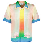 Casablanca Printed 'Lucid Dreams' Short-Sleeve Silk Shirt in Multicolour