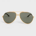 Casablanca Stainless Steel Aviator Sunglasses gold