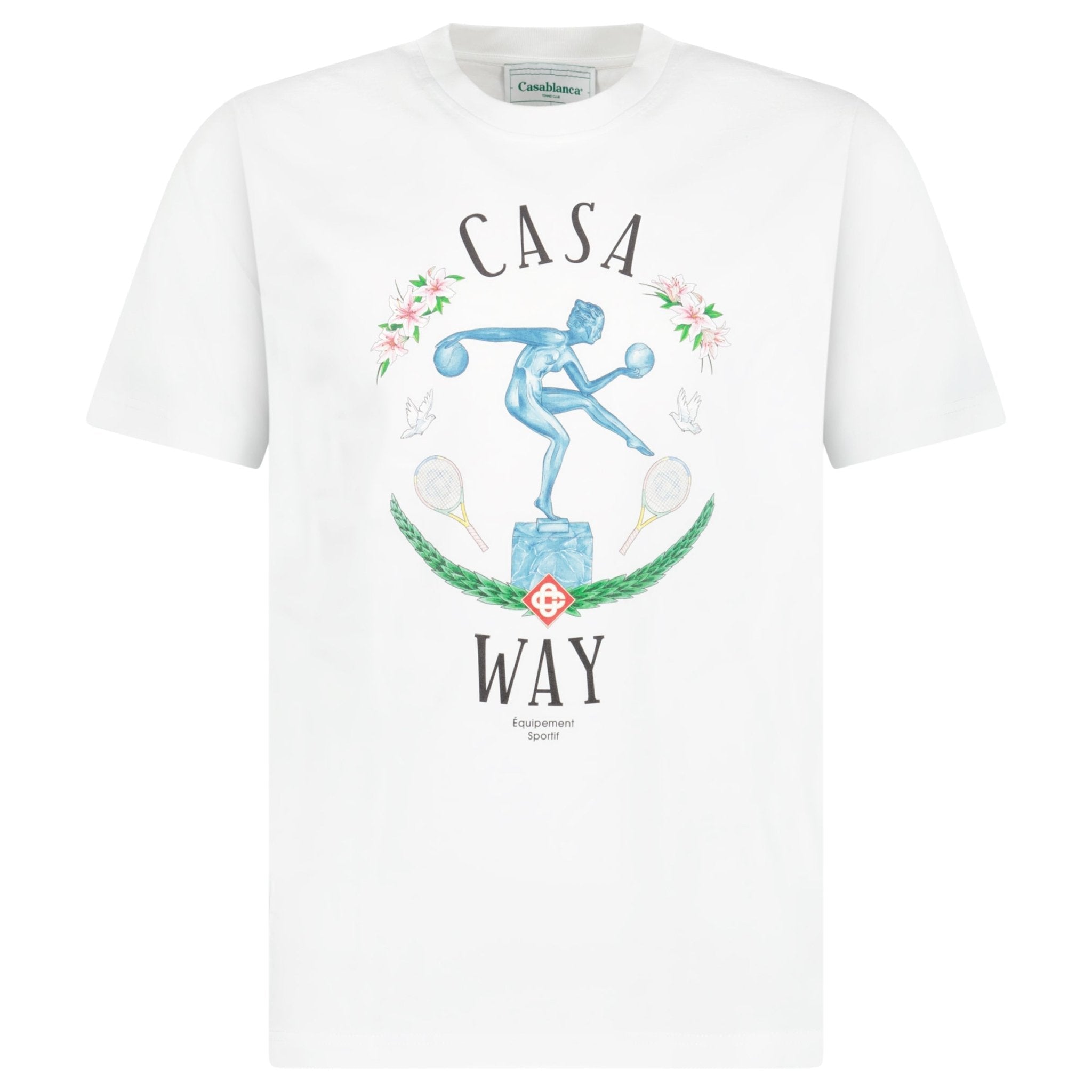 Casablanca Statue en Marbre Printed T-Shirt in White