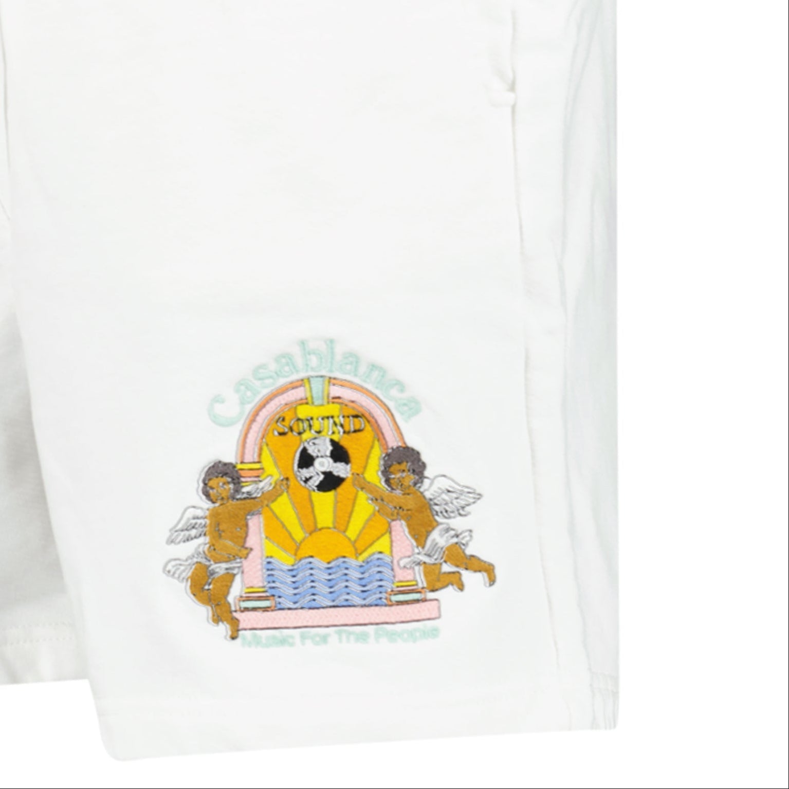 Casablanca Studio De Musiques Sweat Shorts in White
